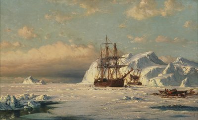 Gefangen im Eis (Melville Bay, Grönlandküste), nach 1870 von William Bradford